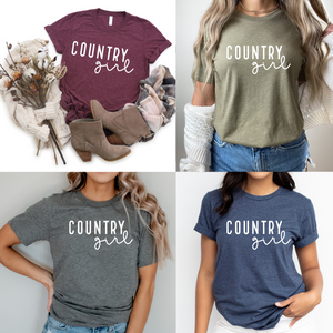 Country Girl - Screen Print Transfer Graphic Tee