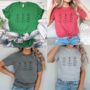 3 Cute Trees - Ink Deposited Graphic Tee